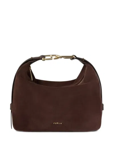 Furla Logo-link Tote Bag In Brown