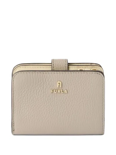 Furla Logo-plaque Bifold Wallet In Gray
