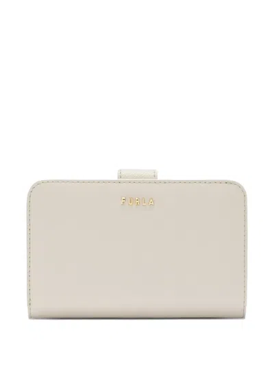 Furla Logo-plaque Leather Wallet In White