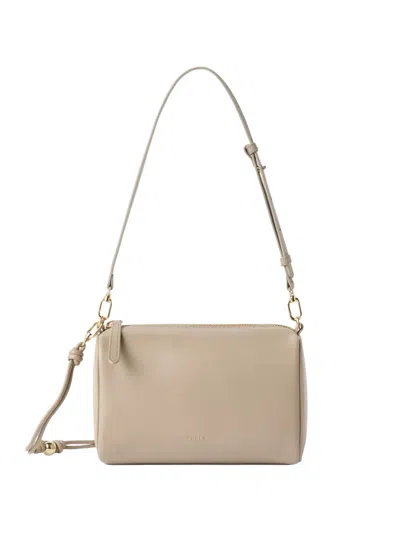 Furla Logo-print Leather Cross Body Bag In Orange