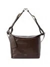Furla Rectangular Brown Shoulder Bag With Polished Surface In Black