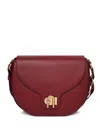 Furla Lotus Arched-lock Crossbody Bag In Burgundy