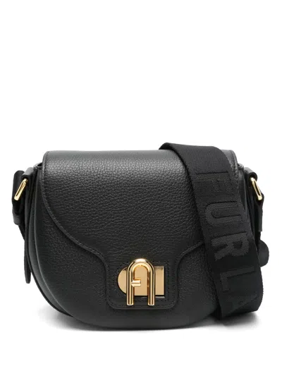 Furla Lotus Mini Crossbody Bags In Black