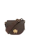 Furla Compact Crossbody Bag With Rounded Flap Closure In Brown