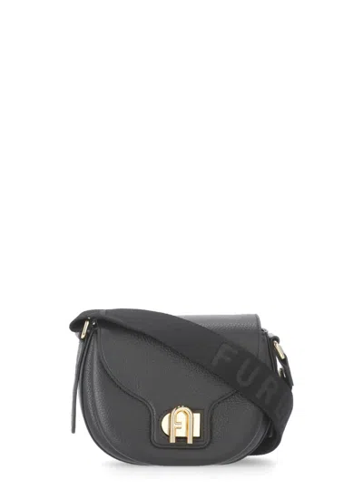 Furla Lotus Shoulder Bag In Black