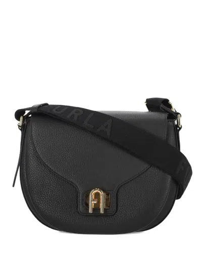 Furla Lotus Small Crossbody Bag In Black