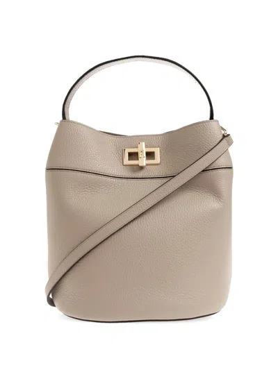 Furla M Amelia Leather Twist-lock Tote Bag In Neutral