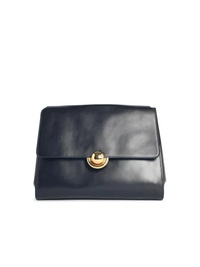 FURLA FURLA 'M DOMUS' BLACK LEAR SHOULDER BAG