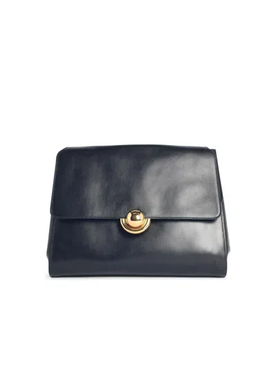 FURLA FURLA 'M DOMUS' BLACK LEATHER SHOULDER BAG
