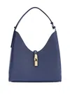 Furla Adjustable Strap Shoulder Bag With Gold-tone Hardware In Blue