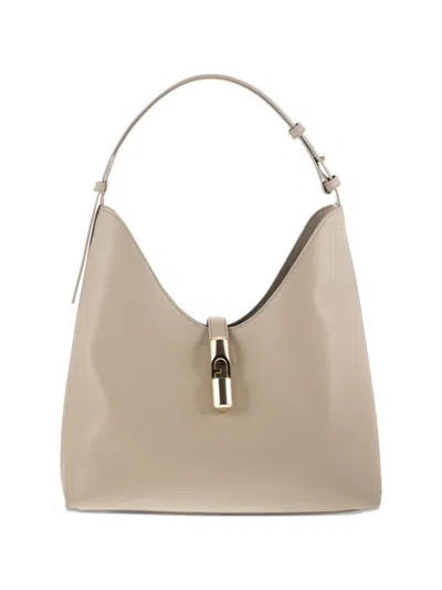 Furla Deconstructed Hobo Bag With Cylindrical Logo Hardware In Purple