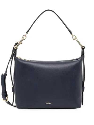 Furla M Tonie Hobo Leather Crossbody Bag In Blue