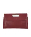 Furla Logo Engraved Medium Clutch Bag In Red