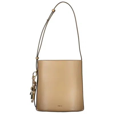 Furla Marrone Leather Woman Bucket Women's Bag In Brown