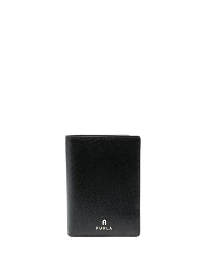 Furla Mars Ballerina Leather Wallet In Black