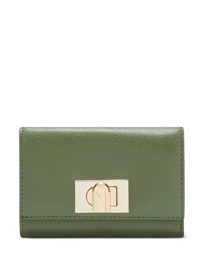 Furla Medium 1927 Leather Wallet In Green