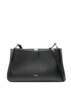 Furla Medium Agata Leather Cross Body Bag In Black