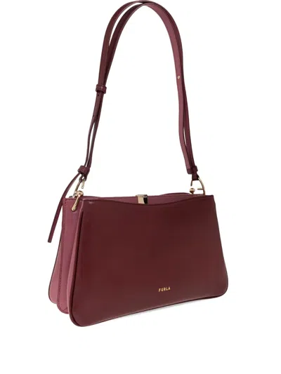 Furla Medium Agata Shoulder Bag In Burgundy