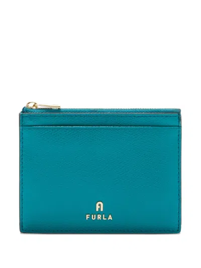 Furla Medium Camelia Card Case In Blue