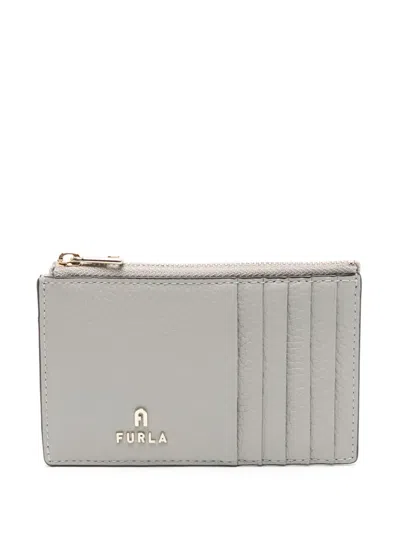 Furla Medium Camelia Card Holder In Gray