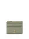 Furla Medium Camelia Card Holder In Green