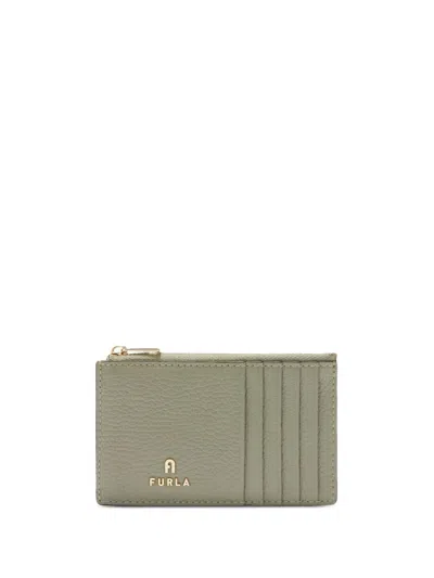 Furla Medium Camelia Card Holder In Gray