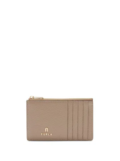 Furla Medium Camelia Card Holder In Neutrals