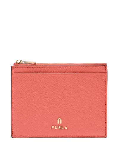 Furla Medium Camelia Card Holder In Pink