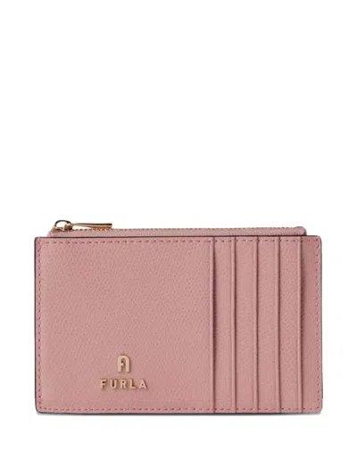 Furla Medium Camelia Card Holder In Pink