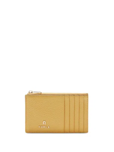 Furla Medium Camelia Card Holder In Yellow