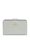 Furla Medium Camelia Leather Flap Wallet In Gray