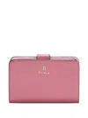 Furla Medium Camelia Leather Flap Wallet In Pink