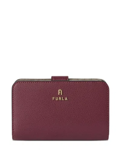 Furla Medium Camelia Leather Wallet In Burgundy