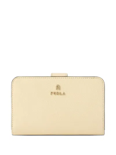 Furla Camelia Portafoglio Compatto M Cremino Giallo Pelle Stampata Donna In Yellow