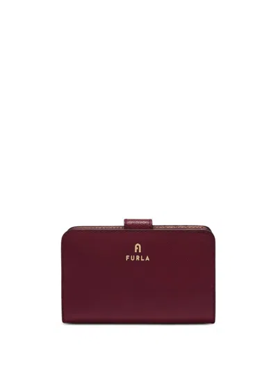 Furla Medium Camelia Leather Wallet In Red