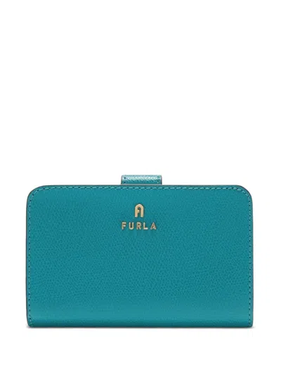 Furla Medium Camelia Logo-detail Compact Wallet In Purple