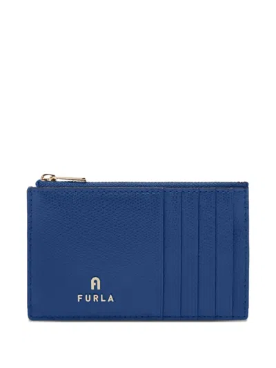 Furla Medium Camelia Zip-fastening Card Holder In Blue