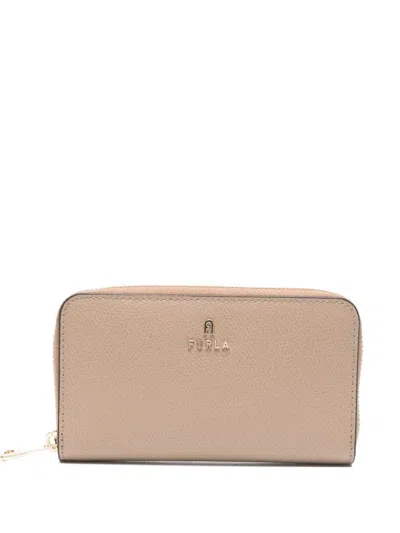 Furla Medium Camelia Zip Wallet In Neutral