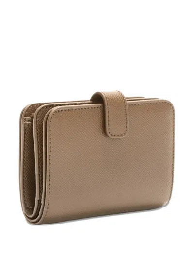 Furla Medium Classic Compact Leather Wallet In Brown