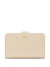 Furla Medium Classic Compact Leather Wallet In Neutral