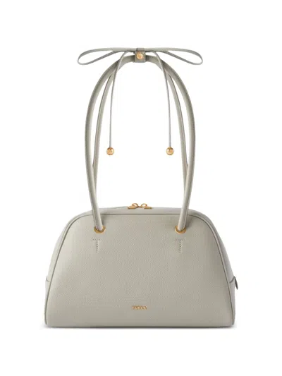 Furla Medium Dome Leather Tote Bag In Metallic