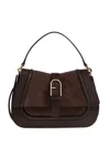 Furla Medium Flow Top-handle Satchel Bag In Brown