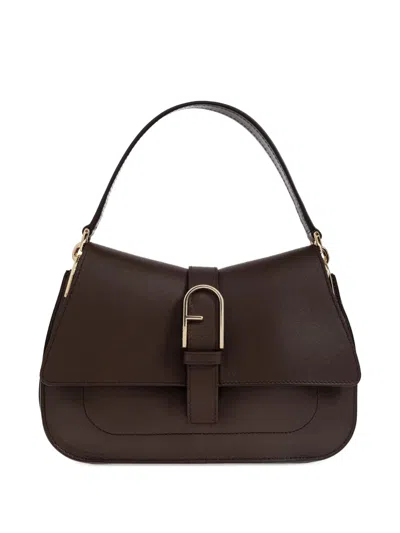 Furla Medium Flow Tote Bag In Brown