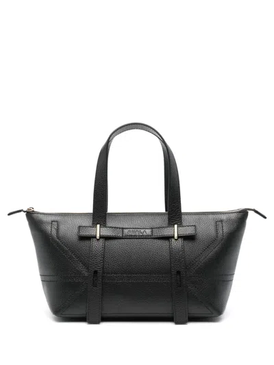 Furla Medium Giove Leather Tote Bag In Black