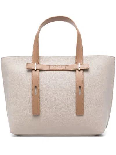 Furla Medium Giove Tote Bag In Neutrals