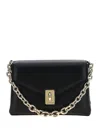 Furla Adjustable Chain Strap Gold-tone Hardware Shoulder Bag In Black