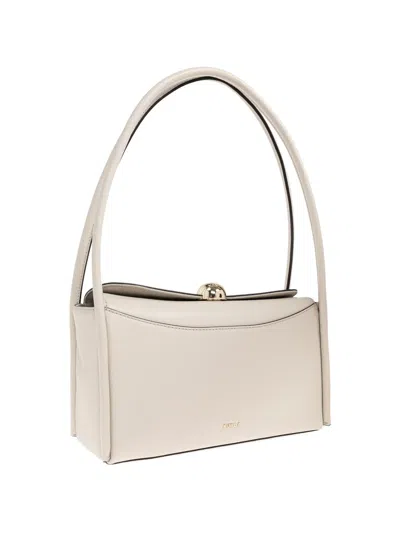 Furla Medium Nicole Leather Shoulder Bag In Neutral