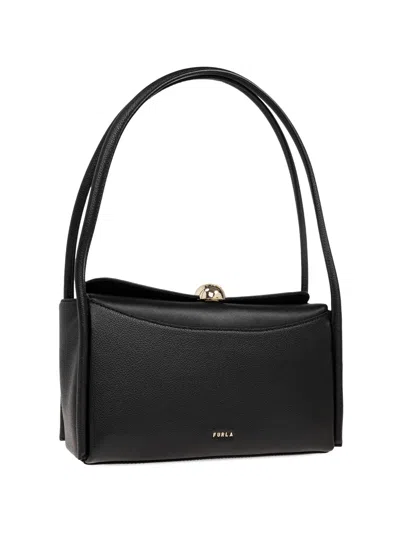 Furla Medium Nicole Leather Tote Bag In Black