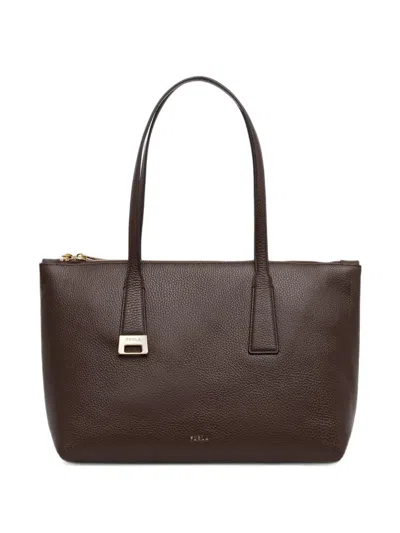 Furla Medium Olivia Leather Tote Bag In Brown