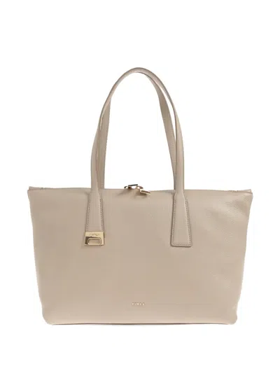 Furla Medium Olivia Leather Tote Bag In Purple